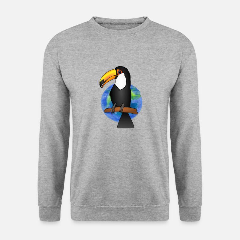 Tukan Tukane Spechtvogel toucan T Shirt - Unisex Pullover - Weißgrau meliert