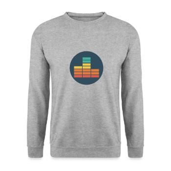 (Equalizer) - Unisex Pullover - Weißgrau meliert - Vorne - Alina (178cm) & Michal (187cm)