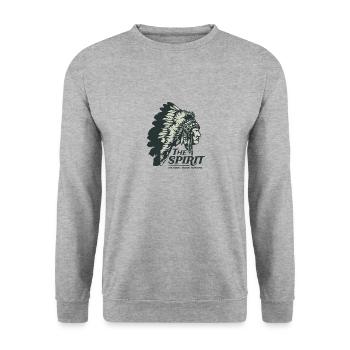 natural born hunter The Spirit - Unisex Sweatshirt - salt & pepper - Front - Alina (178cm) & Michal (187cm)