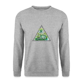Visitez la nature - Sweat-shirt Unisexe - gris chiné - Devant - Alina (178cm) & Michal (187cm)