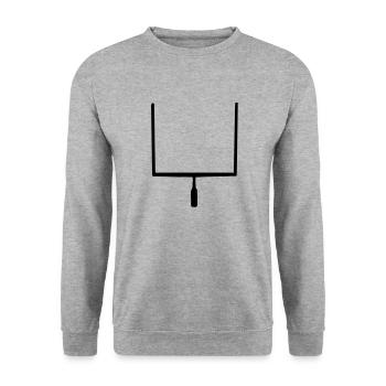 fieldgoal_1_farbig - Unisex Pullover - Weißgrau meliert - Vorne - Alina (178cm) & Michal (187cm)