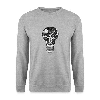 Cadeau d'ampoule de cosmos de l'espace mondial - Sweat-shirt Unisexe - gris chiné - Devant - Alina (178cm) & Michal (187cm)
