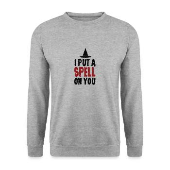 I Put A Spell On You - Unisex Pullover - Weißgrau meliert - Vorne - Alina (178cm) & Michal (187cm)