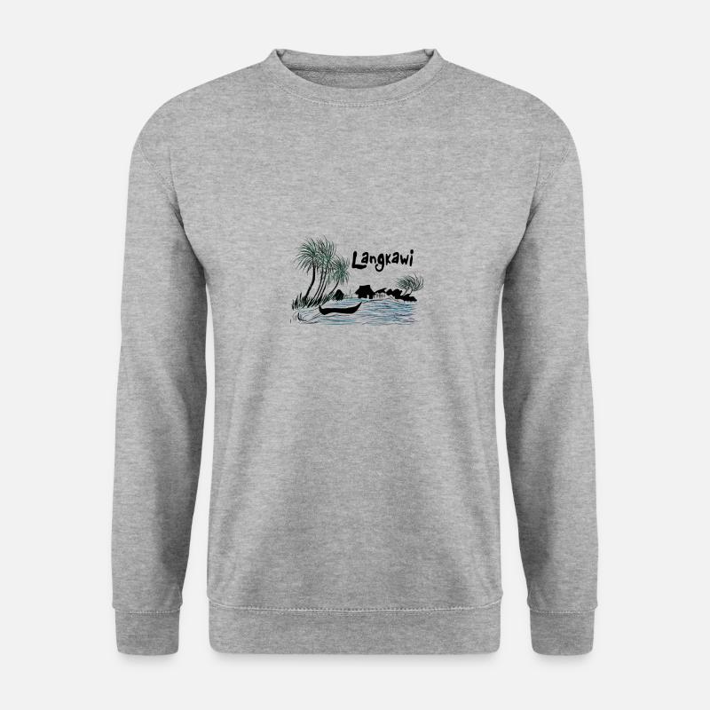 Pulau Langkawi Malaysia - Unisex Pullover - Weißgrau meliert