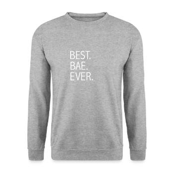 Best Bae Ever Boyfriend Girlfriend Couple - Unisex Sweatshirt - salt & pepper - Front - Alina (178cm) & Michal (187cm)