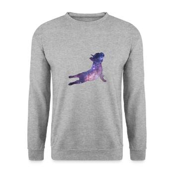 Espace Yoga Dog - Sweat-shirt Unisexe - gris chiné - Devant - Alina (178cm) & Michal (187cm)