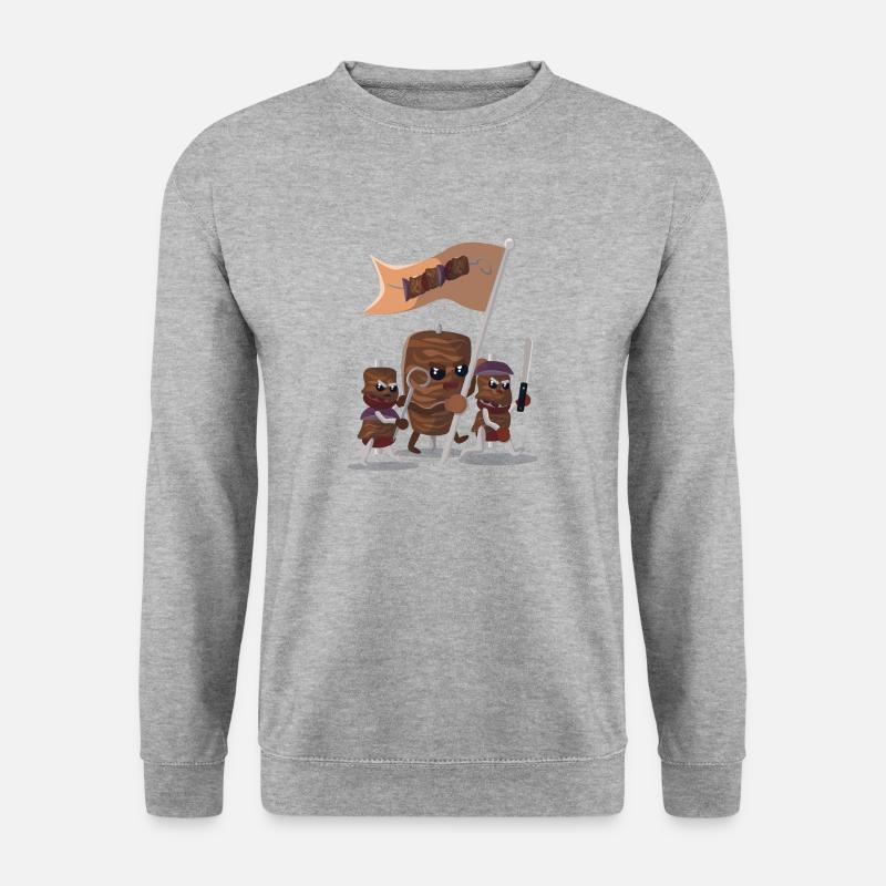 Kebap Döner Revolution - Unisex Pullover - Weißgrau meliert