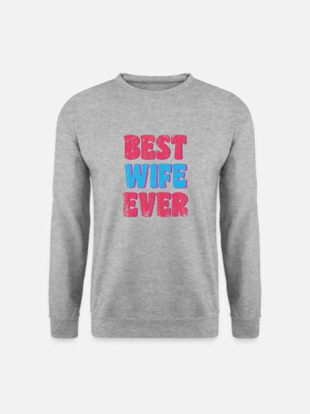 Beste Ehefrau der Welt - Unisex Pullover - Weißgrau meliert