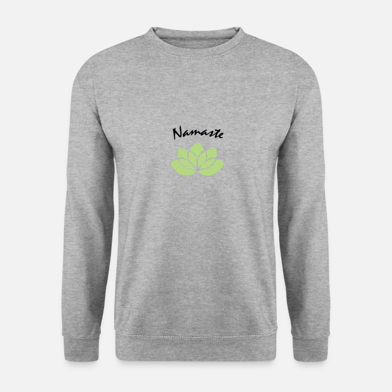 Namaste - Unisex Pullover - Weißgrau meliert