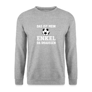 Mon cadeau de grand-mère drôle de football de petit-fils de football - Sweat-shirt Unisexe - gris chiné - Devant - Alina (178cm) & Michal (187cm)