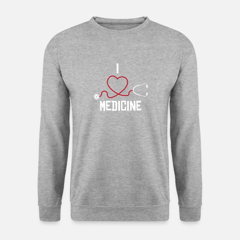 Mediziner - Unisex Pullover - Weißgrau meliert