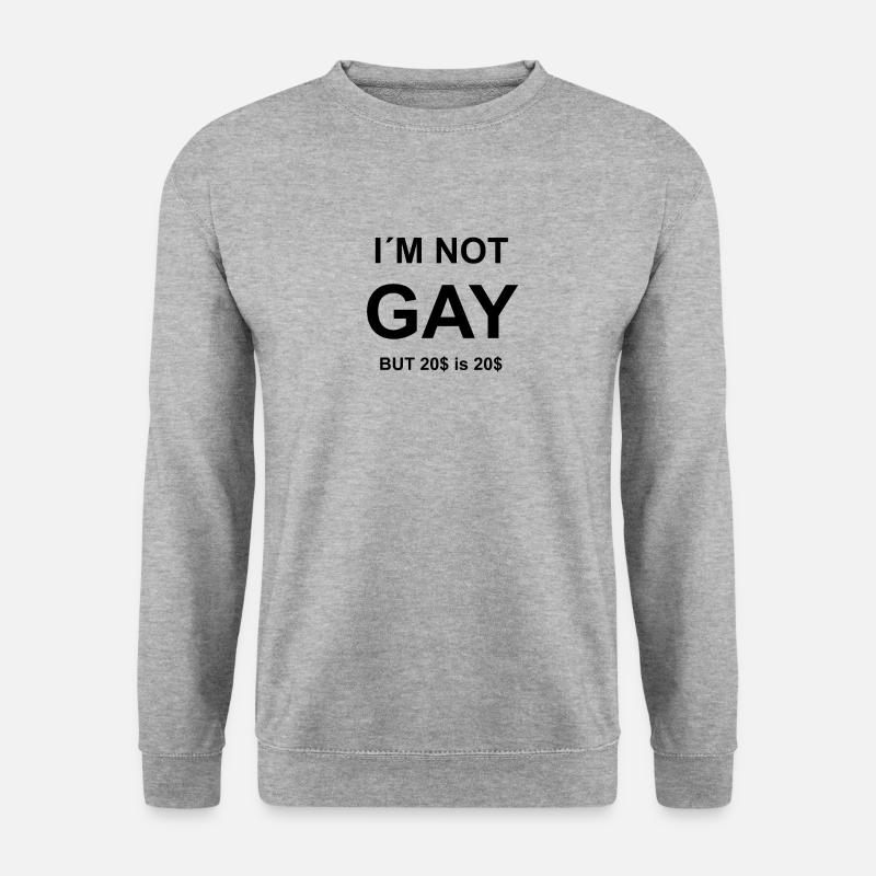 Not gay - Unisex Pullover - Weißgrau meliert