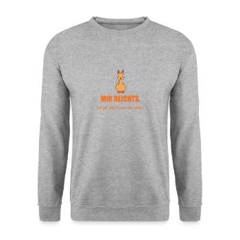 Mir reichts - Unisex Pullover - Weißgrau meliert - Vorne - Alina (178cm) & Michal (187cm)