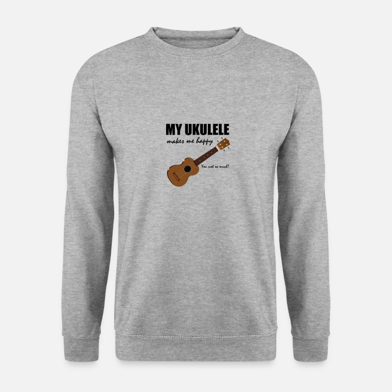 Ukulele - Unisex Pullover - Weißgrau meliert