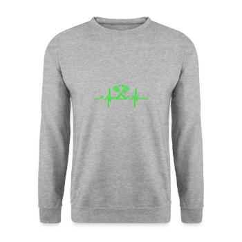 Squash - Unisex Pullover - Weißgrau meliert - Vorne - Alina (178cm) & Michal (187cm)