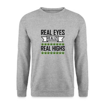 Weed - Unisex Sweatshirt - salt & pepper - Front - Alina (178cm) & Michal (187cm)