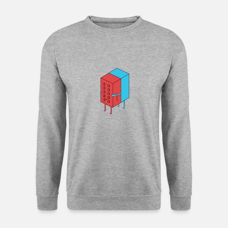 Valentins Bausteine - Unisex Pullover - Weißgrau meliert