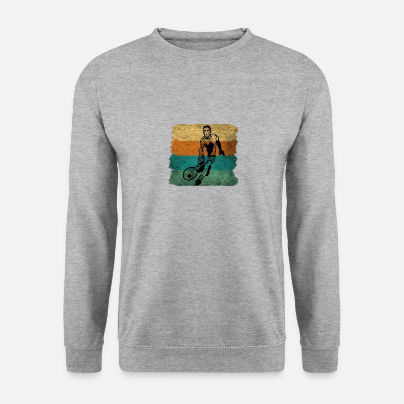 Tennis - Unisex Pullover - Weißgrau meliert