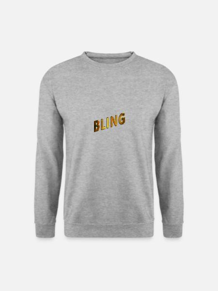 Bling1 - Unisex Pullover - Weißgrau meliert