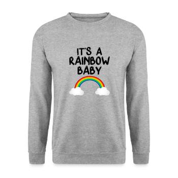 It’s a Rainbow Baby Homosexualité LGBT Homoehe - Sweat-shirt Unisexe - gris chiné - Devant - Alina (178cm) & Michal (187cm)