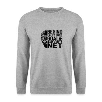 Masque de gardien de but de gardien de but de hockey sur glace - Sweat-shirt Unisexe - gris chiné - Devant - Alina (178cm) & Michal (187cm)