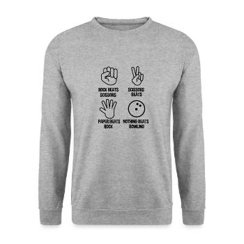 Nothing is better than bowling and bowling - Unisex Sweatshirt - salt & pepper - Front - Alina (178cm) & Michal (187cm)