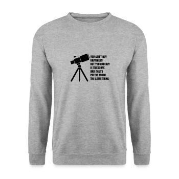 Énonciation drôle astronomie et voyage dans l'espace - Sweat-shirt Unisexe - gris chiné - Devant - Alina (178cm) & Michal (187cm)