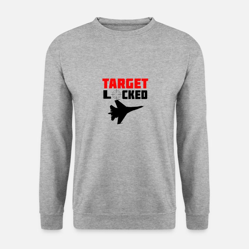 Target Locked Jet - Unisex Pullover - Weißgrau meliert