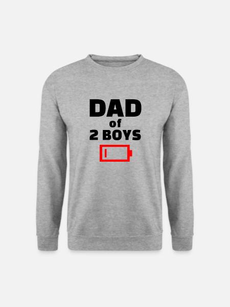 Træt far af 2 drenge sjov far af to sønner - Unisex sweater - hvidgrå meleret
