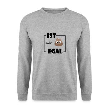 Ist mir egal - Unisex Pullover - Weißgrau meliert - Vorne - Alina (178cm) & Michal (187cm)