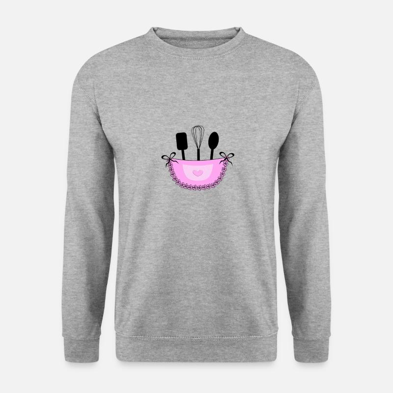 Koch Küchenchef Köchin Bäckerin Geschenk - Unisex Pullover - Weißgrau meliert