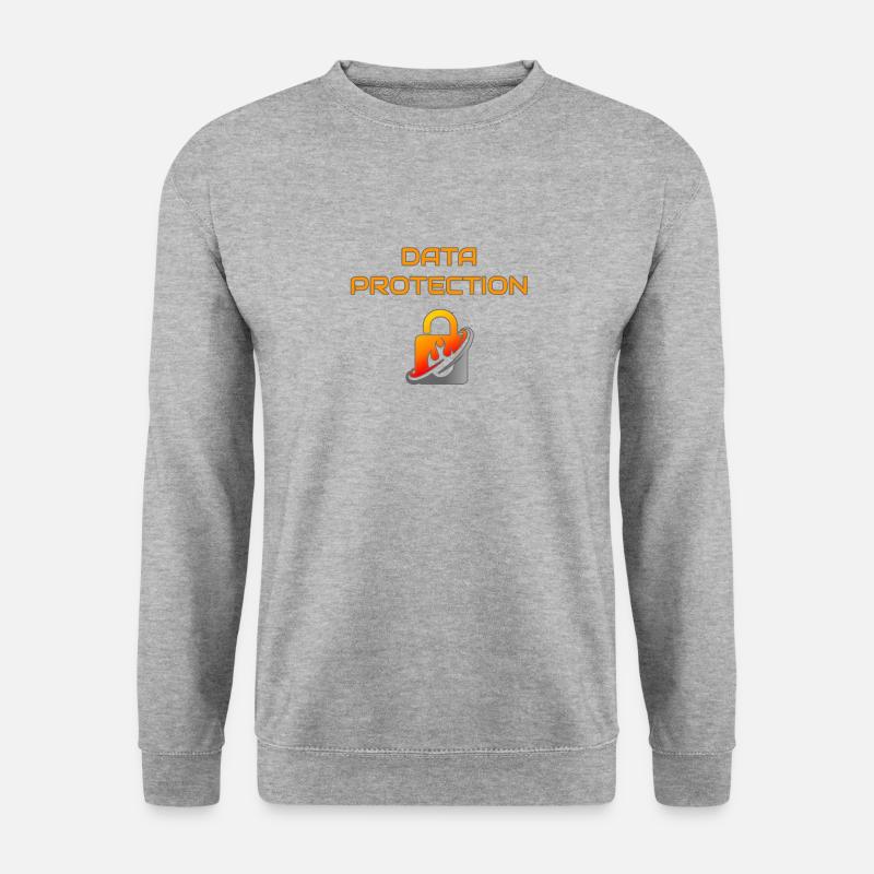 Datensicherheit - Unisex Pullover - Weißgrau meliert