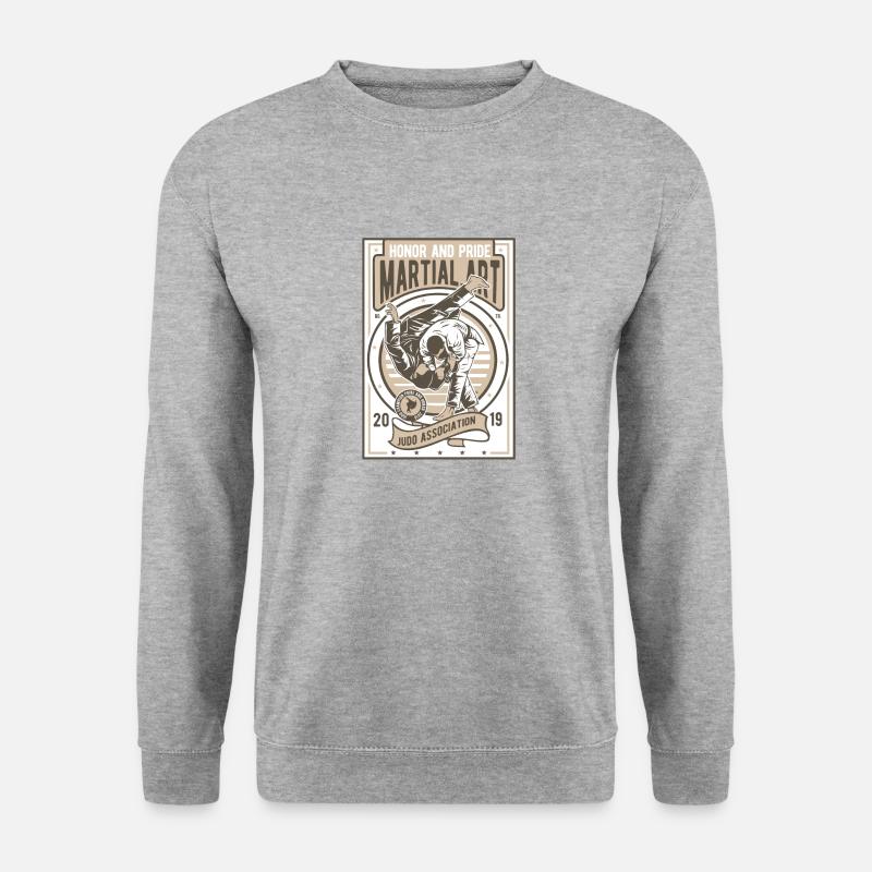 Judo - Unisex Pullover - Weißgrau meliert