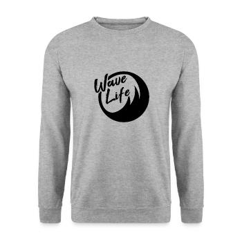 Surfing - Unisex Pullover - Weißgrau meliert - Vorne - Alina (178cm) & Michal (187cm)