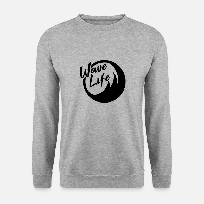 Surfing - Unisex Pullover - Weißgrau meliert
