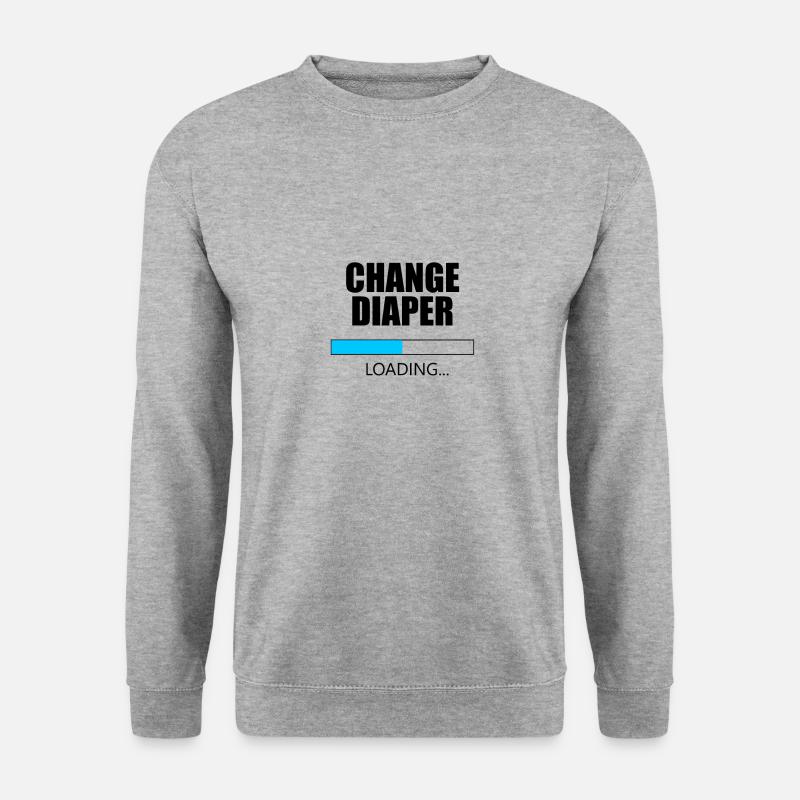 Change Diaper Loading - Unisex Sweatshirt - salt & pepper