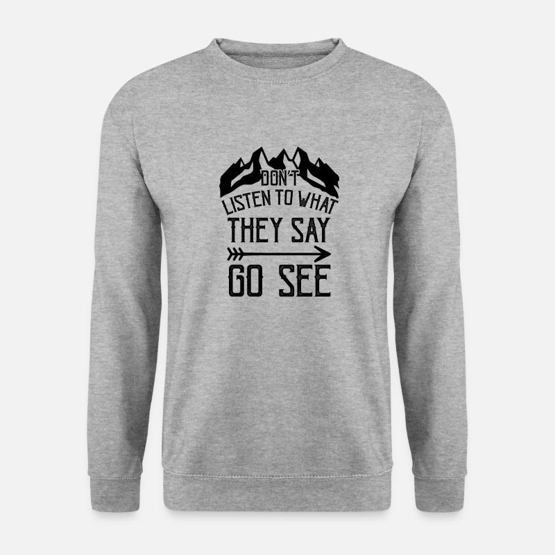 Travel - Unisex Pullover - Weißgrau meliert
