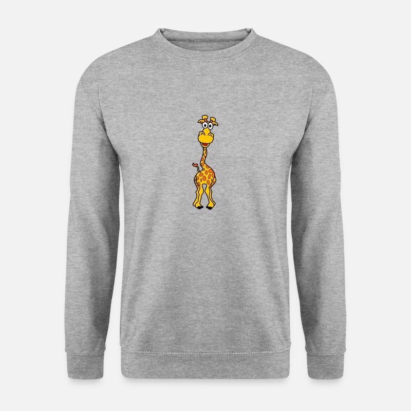 Giraffe - Unisex Pullover - Weißgrau meliert