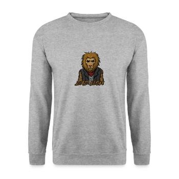 Lion Cool - Unisex Sweatshirt - salt & pepper - Front - Alina (178cm) & Michal (187cm)