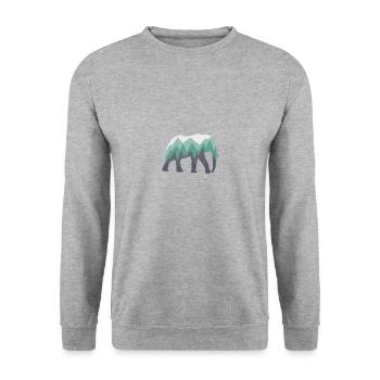 elephant - Unisex Sweatshirt - salt & pepper - Front - Alina (178cm) & Michal (187cm)