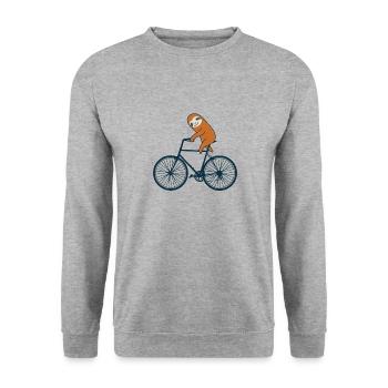 vélo - Sweat-shirt Unisexe - gris chiné - Devant - Alina (178cm) & Michal (187cm)