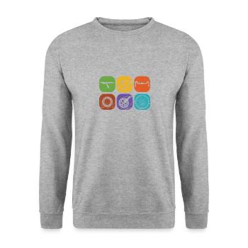 vélo - Sweat-shirt Unisexe - gris chiné - Devant - Alina (178cm) & Michal (187cm)