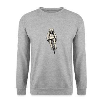 vélo - Sweat-shirt Unisexe - gris chiné - Devant - Alina (178cm) & Michal (187cm)
