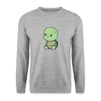 Little baby turtle turtle - Unisex Sweatshirt - salt & pepper - Front - Alina (178cm) & Michal (187cm)