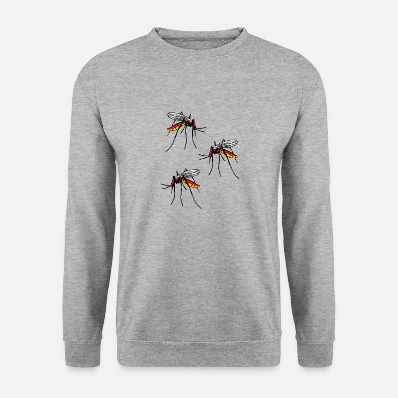 Moskito Insekten Insekt Mücke Mücken Tiere - Unisex Pullover - Weißgrau meliert
