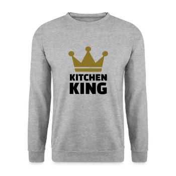 Kitchen King - Unisex Sweatshirt - salt & pepper - Front - Alina (178cm) & Michal (187cm)