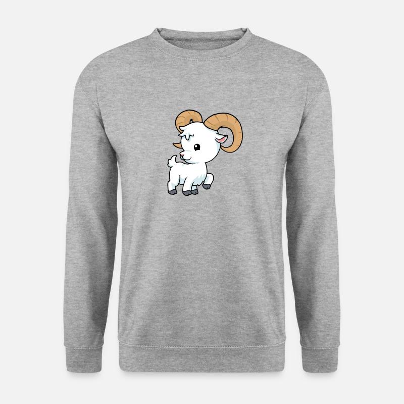 Aries Sternzeichen Widder - Unisex Pullover - Weißgrau meliert