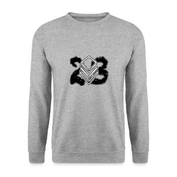 Système de sonorisation Tekno Free Party 23 Spiral Tribe - Sweat-shirt Unisexe - gris chiné - Devant - Alina (178cm) & Michal (187cm)