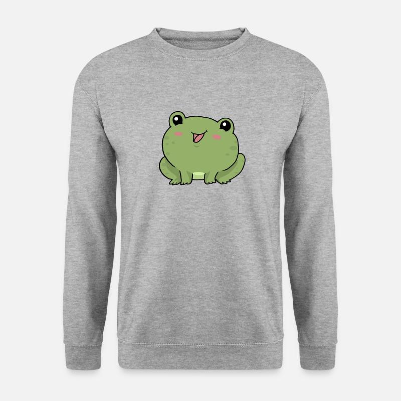 Kleiner Frosch - Unisex Pullover - Weißgrau meliert