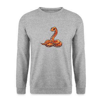 Serpent de maïs serpent de maïs cadeau serpent - Sweat-shirt Unisexe - gris chiné - Devant - Alina (178cm) & Michal (187cm)